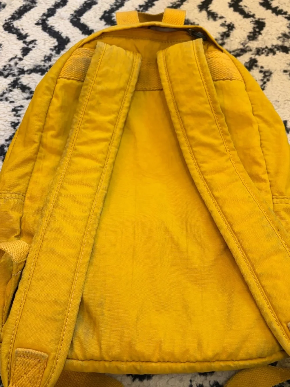 Kipling Medium Yellow Lightweight Packable Backpack GUC School Work Travel